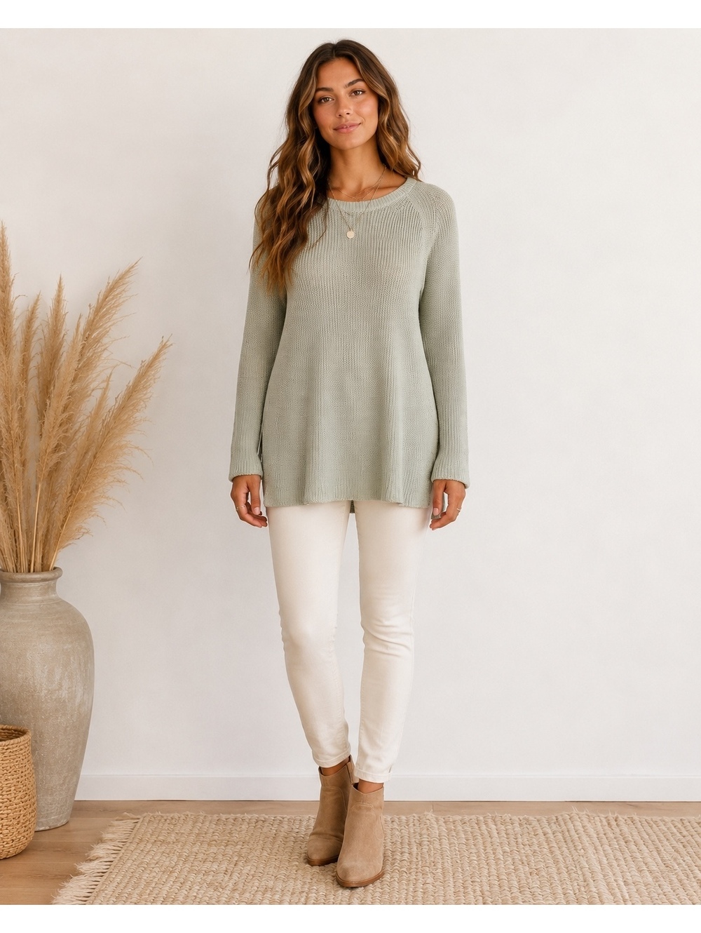 Eileen Fisher Women’s Organic Cotton TENCEL Crew Neck Sweater